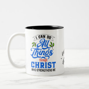 Tasse 2 Couleurs Je peux faire tout par le Christ - Personnaliser