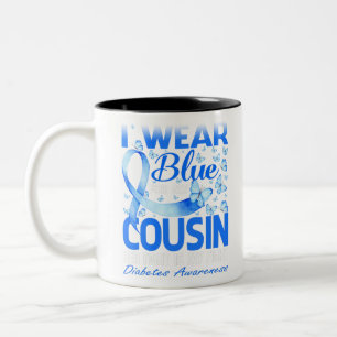 Tasse 2 Couleurs Je Porte Du Bleu Pour Ma Connaissance Du Diabète C