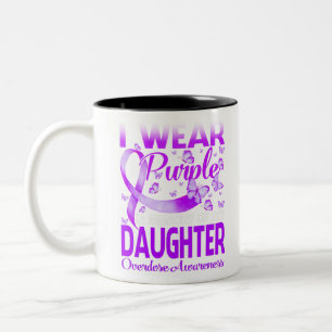 Tasse 2 Couleurs Je Porte Du Violet En Mémoire Pour Ma Fille Surdos