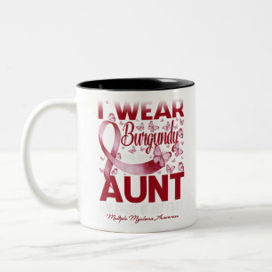 Tasse 2 Couleurs Je Porte La Bourgogne Pour Ma Tante Myéloma Multip