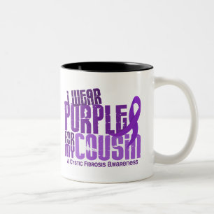 Tasse 2 Couleurs Je porte le pourpre pour ma mucoviscidose du