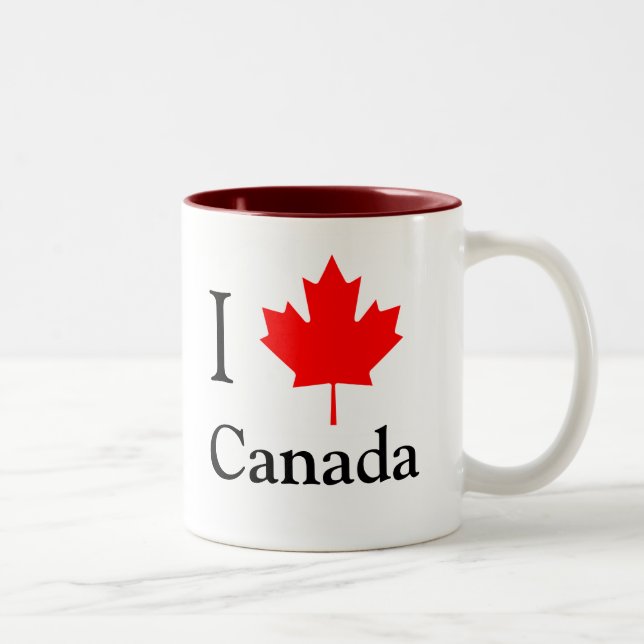 Tasse 2 Couleurs Je pousse des feuilles le Canada (Droit)