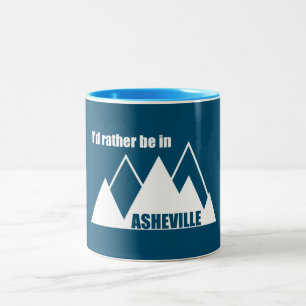 Tasse 2 Couleurs Je préfère être à Asheville North Carolina Mountai