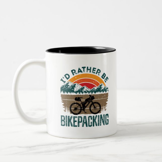 Tasse 2 Couleurs Je préfère être Bikepacking Bikepacking (Gauche)