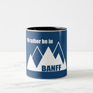 Tasse 2 Couleurs Je préférerais être à Banff Canada Mountain
