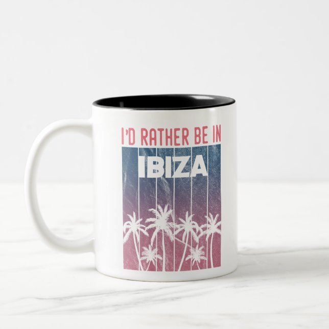 Tasse 2 Couleurs Je préférerais être à Ibiza (Gauche)