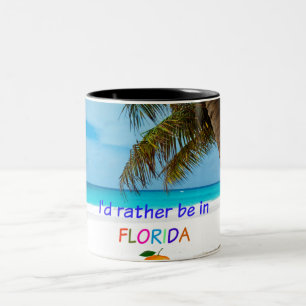 Tasse 2 Couleurs Je préférerais être en Floride