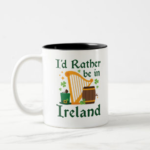 Tasse 2 Couleurs Je préférerais être en Irlande