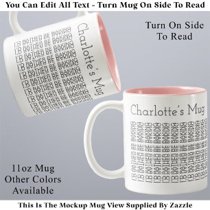 Tasse 2 Couleurs Je préférerais être en train de cuisiner & Message