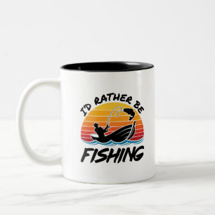 Tasse 2 Couleurs Je préférerais être la pêche Retro Sunset