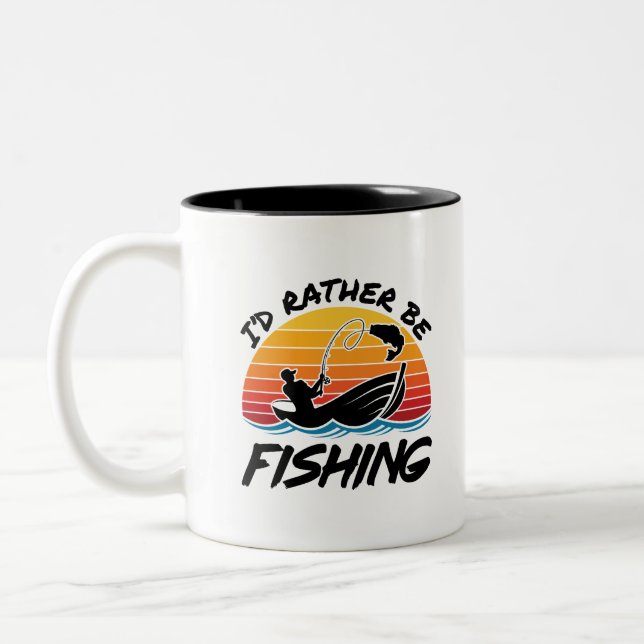 Tasse 2 Couleurs Je préférerais être la pêche Retro Sunset (Gauche)