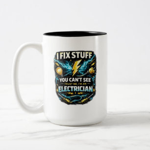 Tasse 2 Couleurs Je répare des trucs que vous ne pouvez pas voir - 