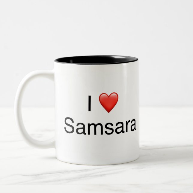 Tasse 2 Couleurs Je ❤️ samsara .. (Gauche)