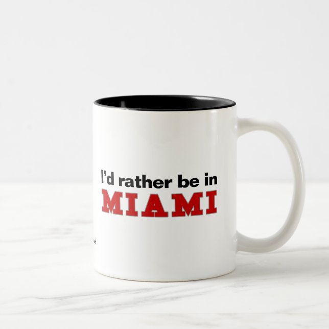 Tasse 2 Couleurs Je serais plutôt à Miami (Droit)