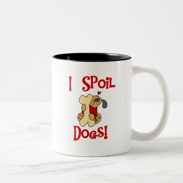 Tasse 2 Couleurs Je Spoil Chiens Tshirts et cadeaux (Droit)