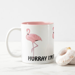 Tasse 2 Couleurs Je suis à la retraite Drôle de retraite Flamants r