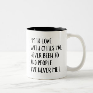 Tasse 2 Couleurs Je suis amoureux des villes