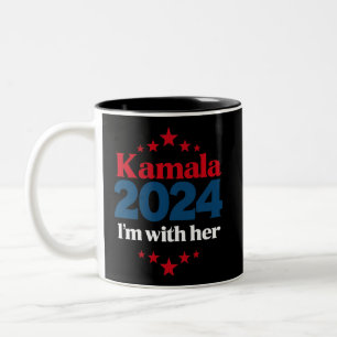 Tasse 2 Couleurs Je suis avec elle Kamala Votez pour 2024 Président
