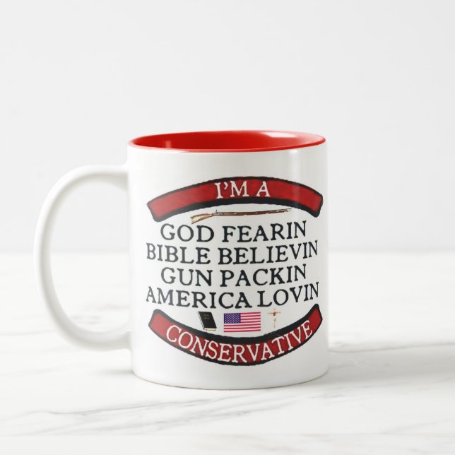 TASSE 2 COULEURS JE SUIS CONSERVATEUR (Gauche)