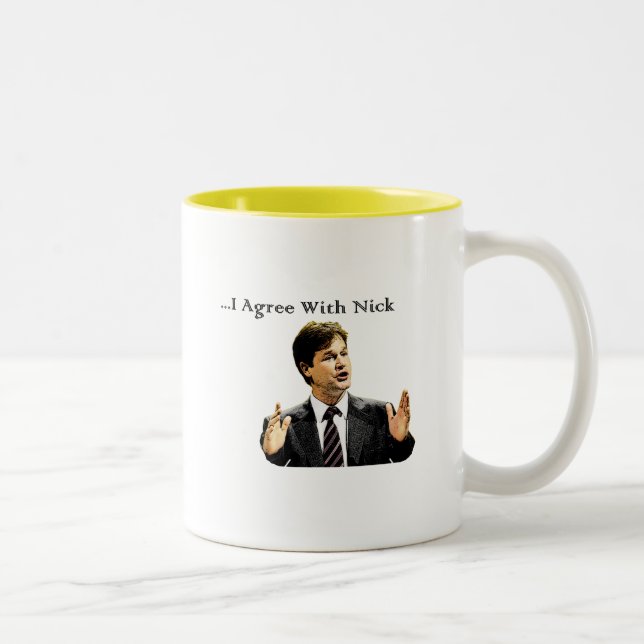 Tasse 2 Couleurs Je suis d'accord avec Nick (Droit)