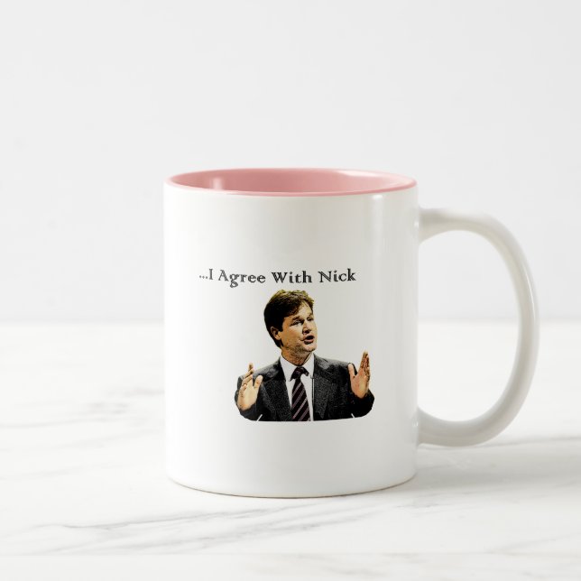 Tasse 2 Couleurs Je suis d'accord avec Nick (Droit)