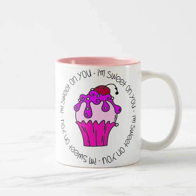 Tasse 2 Couleurs Je suis doux sur vous Valentine (Droit)