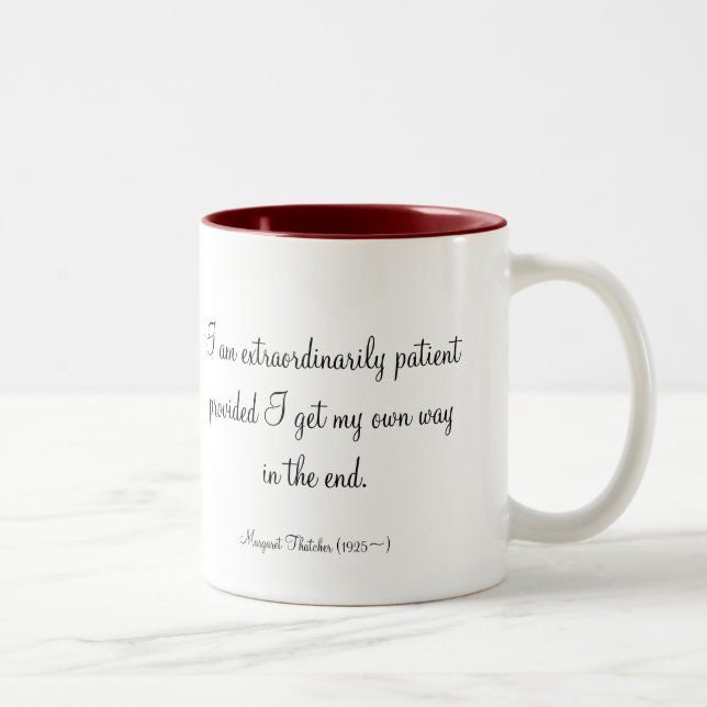 Tasse 2 Couleurs Je suis extraordinairement patient m'ai fourni (Droit)