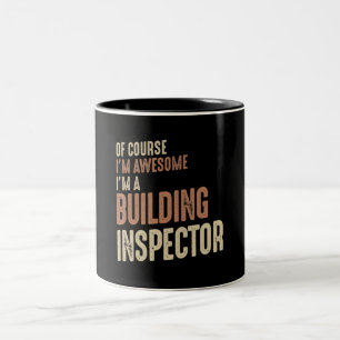 Tasse 2 Couleurs Je suis génial Je suis un inspecteur de bâtiment D