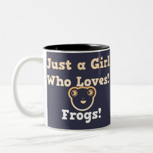 Tasse 2 Couleurs Je suis juste une fille qui aime les grenouilles C