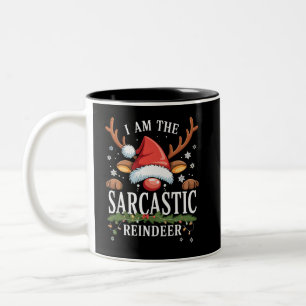 Tasse 2 Couleurs Je Suis Le Cerf Sarcastique Noël Vacances