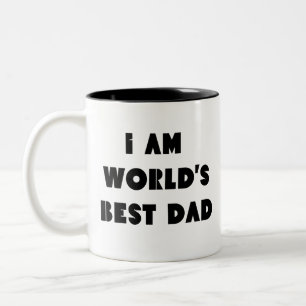 Tasse 2 Couleurs je suis le meilleur papa drôle de minimaliste de f