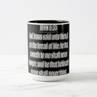 Tasse 2 Couleurs Je suis le pain de vie Jean 6 35