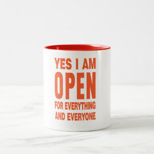 Tasse 2 Couleurs Je suis ouvert amitié tolérance empathie pour tous