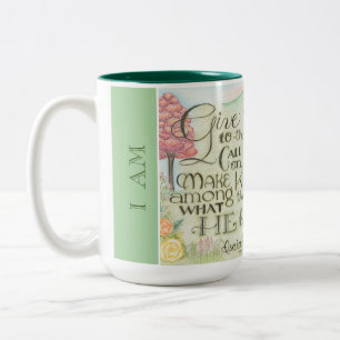 Tasse 2 Couleurs Je suis reconnaissant ! - Rendez grâce au Seigneur