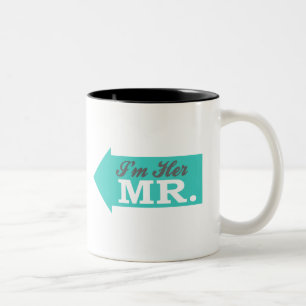 Tasse 2 Couleurs Je suis son M. (la flèche turquoise)