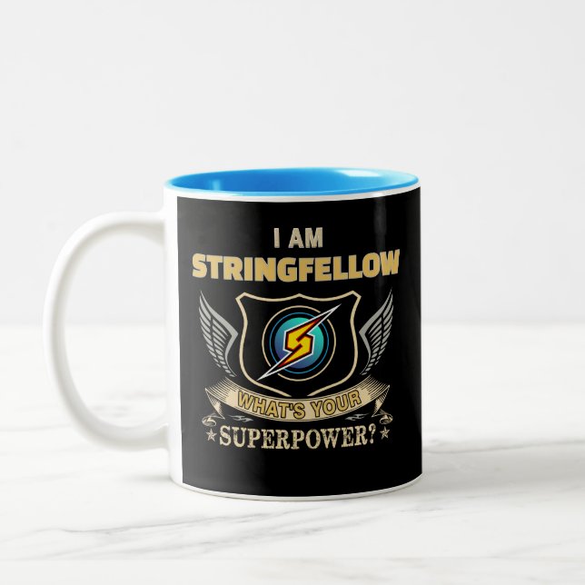 Tasse 2 Couleurs Je Suis STRINGFELLOW Quel Est Votre Superpouvoir (Gauche)