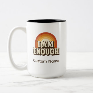 Tasse 2 Couleurs Je Suis Suffisamment Rétro Arc-En-Ciel Rayures Per
