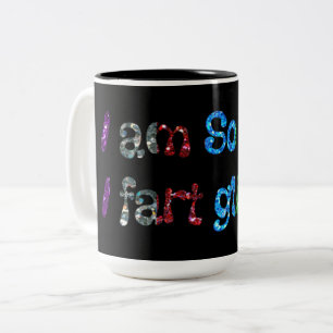 Tasse 2 Couleurs Je suis tellement gay que je pète Parties scintill
