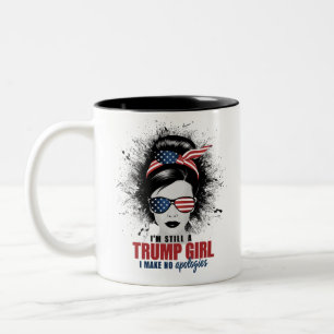 Tasse 2 Couleurs Je suis toujours une fille de Trump, je ne fais au