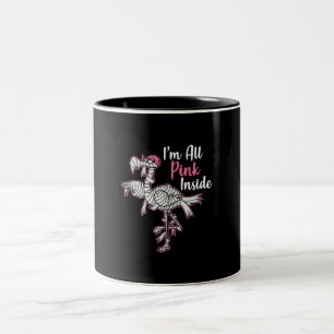 Tasse 2 Couleurs Je suis tout rose à l'intérieur drôle Halloween Fl