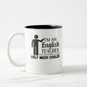 Tasse 2 Couleurs Je suis une enseignante d'anglais comme une enseig