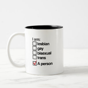 Tasse 2 Couleurs Je suis une personne LGBT