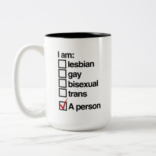 Tasse 2 Couleurs Je suis une personne LGBT