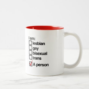 Tasse 2 Couleurs Je suis une personne LGBT