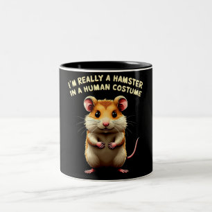 Tasse 2 Couleurs Je suis vraiment un hamster en costume humain