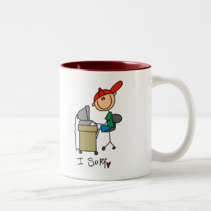 Tasse 2 Couleurs Je surfe sur le web Tshirts et cadeaux