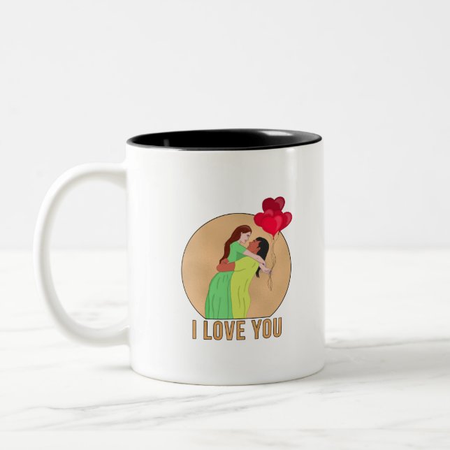 Tasse 2 Couleurs Je T'Aime (Gauche)