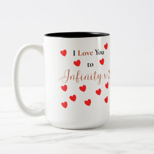 Tasse 2 Couleurs Je t'aime à l'infini fois 10
