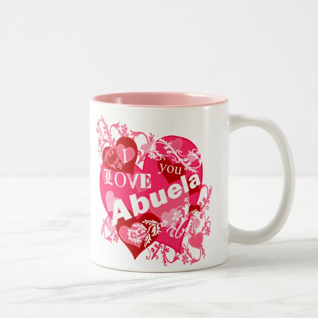 Tasse 2 Couleurs Je t'aime Abuela (Droit)