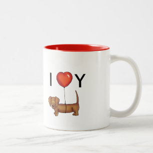 Tasse 2 Couleurs Je t'aime - cadeau mignon du jour de Valentines de